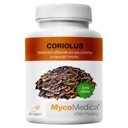 Coriolus Wrośniak różnobarwny MycoMedica 500 mg - Grzyb wspierający odporność - 90 kapsułek