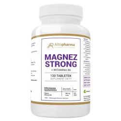 Magnez Strong + Witamina B6 Alto Pharma Odpowiedni dla wegan - 120 tabletek