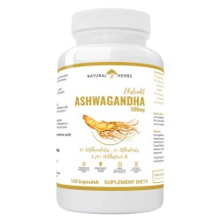 Ashwagandha Ekstrakt 500 mg Alto Pharma - Wspomaga układ nerwowy - 120 kapsułek