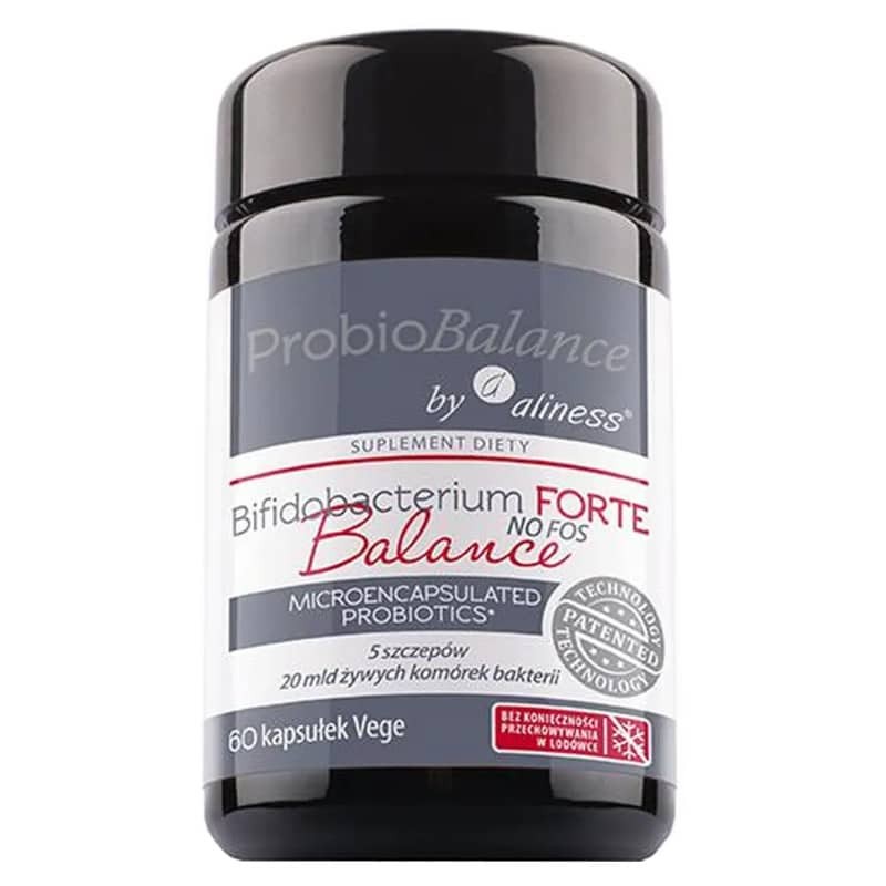 Probiotyk BIFIDOBACTERIUM FORTE NO FOSS Balance ProbioBalance Aliness - 60 kapsułek Vege