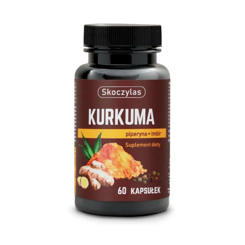 Kurkuma, piperyna, imbir Skoczylas - Metabolizm tłuszczów - 60 kapsułek