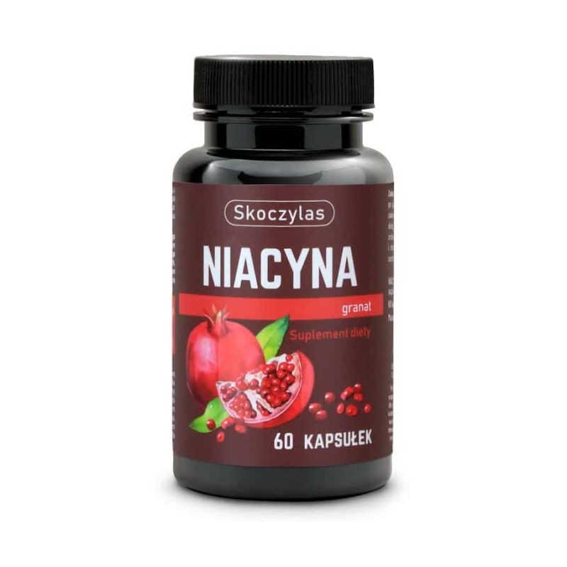 Niacyna z granatem Skoczylas - Prawidłowy metabolizm energetyczny - 60 kapsułek