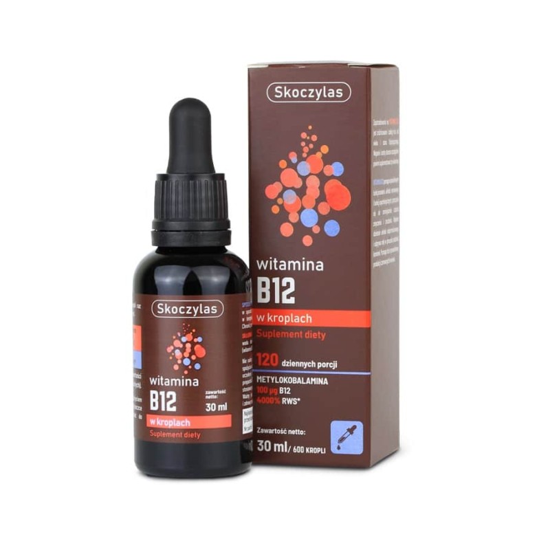 Witamina B12 w kroplach Metylokobalamina 100 μg Skoczylas - 30 ml