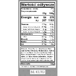 Keto Chleb wieloziarnisty BeKeto - Wysokobiałkowe pieczywo z kwasami Omega - 360 g