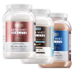 Keto Izolat Białka z olejem MCT BeKeto 800 g - 3 pyszne smaki