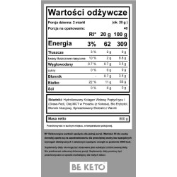 Keto Kolagen z olejem MCT BeKeto - Francuska wanilia 800 g