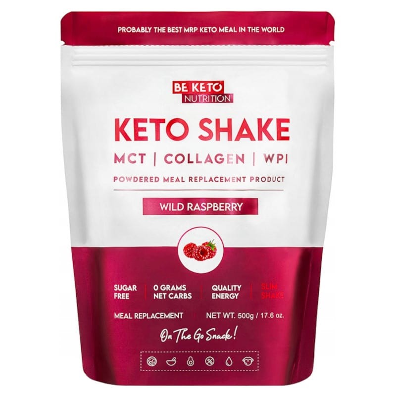Keto Shake Wzbogacony Olejem MCT oraz Izolatem Białka BeKeto - Różne Smaki 500 g