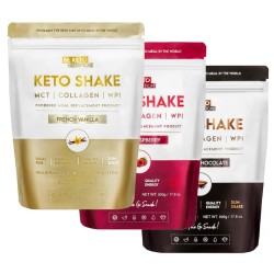 Keto Shake Wzbogacony Olejem MCT oraz Izolatem Białka BeKeto - Różne Smaki 500 g