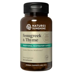 Kozieradka i Tymianek Fenugreek &amp; Thyme Nature's Sunshine - Zdrowie układu oddechowego - 100 kapsułek