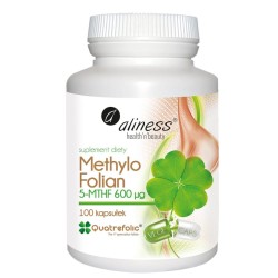 Methylo Folian 5-mthf 600 µg Aliness - Nanturalne źródło folianu - 100 kapsułek