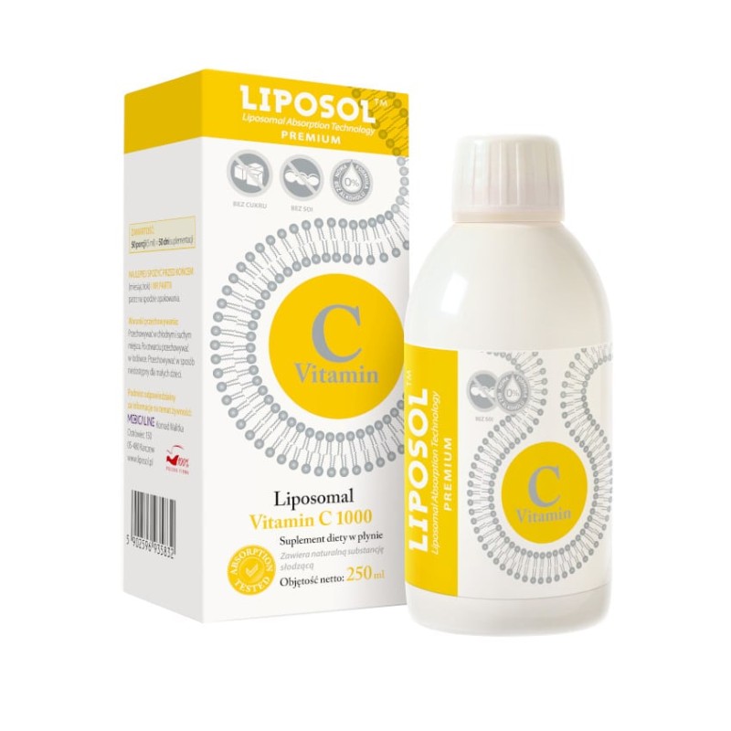 Liposomalna Witamina C 1000 LIPOSOL Aliness - Suplement diety w płynie - 250 ml
