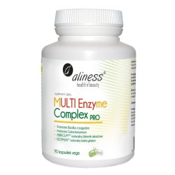 MULTI Enzyme Complex PRO Aliness - Kompleks roślinnych enzymów trawiennych - 90 kapsułek