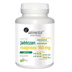Jabłczan magnezu 140 mg + Witamina B6 (pirydoksalo-5-fosforan) 5 mg Aliness - 100 kapsułek