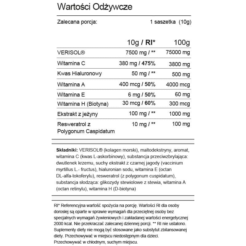 Kolagen morski VeriBosco 7500 mg o smaku owoców leśnych w saszetkach The Collagen Company