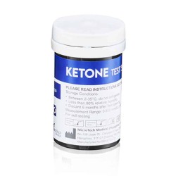 Testy paskowe KETONY do GluKeto Meter BeKeto - Szybkie i dokładne pomiary ketonów - 50 sztuk