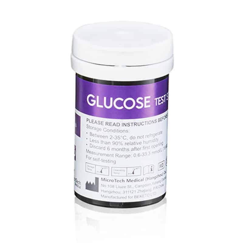 Testy paskowe GLUKOZA do Gluketo Meter BeKeto - Szybkie i precyzyjne pomiary glukozy - 50 sztuk