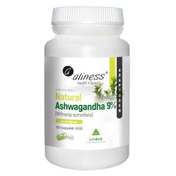 Natural Ashwagandha 570 mg 9% Aliness - Naturalny adaptogen - 100 kapsułek