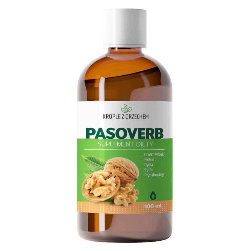 PASOVERB z orzechem włoskim EkoToTu - Suplement diety zawierający 9 ziół - 100 ml