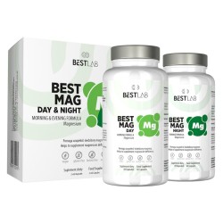 BestMag Day&Night Best Lab - Magnez na dzień i na noc - 2 x 60 kapsułek