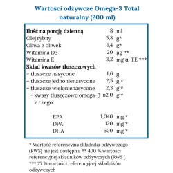 Norsan Omega 3 TOTAL z naturalnym olejem rybnym 2000 mg - 200 ml