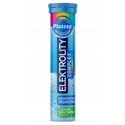 Plusssz ELEKTROLITY Complex Polski Lek - 20 tabletek musujących o smaku ananas-mango