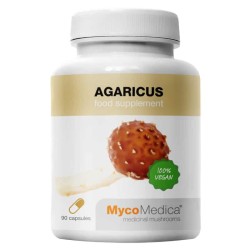 Agaricus MycoMedica 500 mg - Wspiera naturalne mechanizmy obronne i odporność - 90 kapsułek