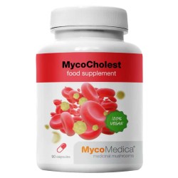 MycoCholest MycoMedica - Wspomaga utrzymać prawidłowy poziom cholesterolu - 120 kapsułek