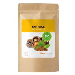 Shiitake BIO MycoMedica Grzyby w proszku - Pomaga w walce z infekcjami - 100 g