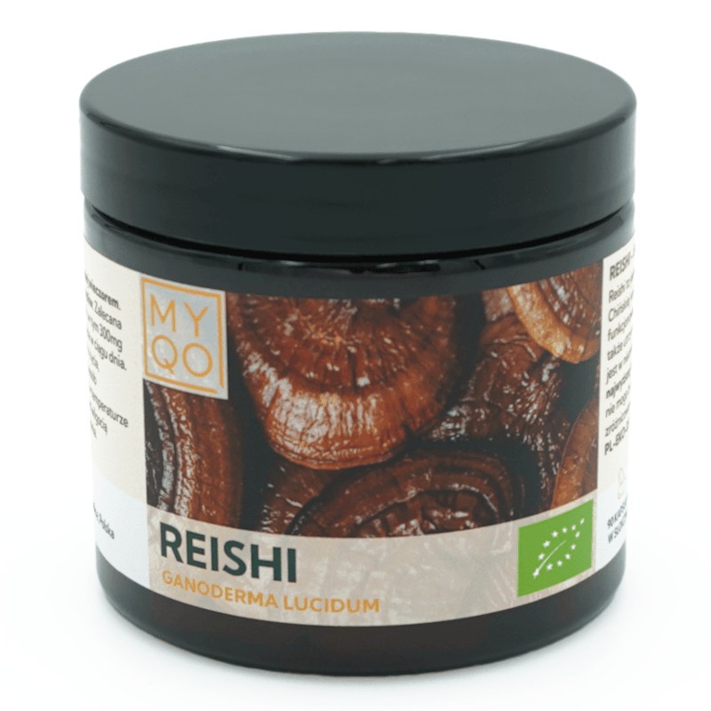 Lakownica lśniąca Reishi BIO 500 mg 30% MYQO - 90 kapsułek