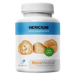 Hericium Soplówka jeżowata 500 mg MycoMedica - Wsparcie układu pokarmowego - 90 kapsułek