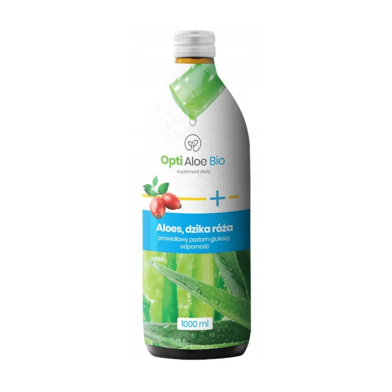 Opti Aloe Bio NaturDay - Aloes, dzika róża, prawidłowy poziom glukozy - 1000 ml