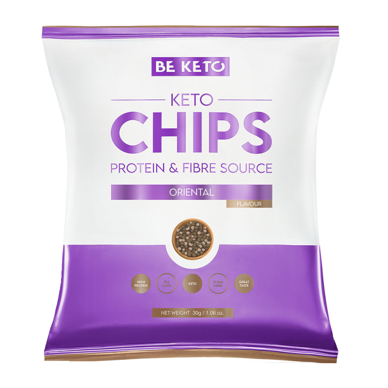 Keto Chipsy BeKeto - Ser cebulka, Czerwona papryka oraz Orientalne pikantne - 30 g