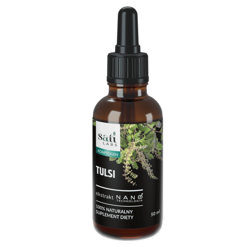 Nano Tulsi SATI Labs - Wzmacnia serce i wątrobę, obniża poziom stresu - 50 ml