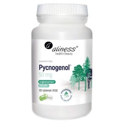 Pycnogenol extract 65% 50 mg Aliness - Działa przeciwzapalnie - 60 kapsułek