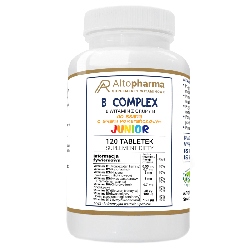 B Complex Junior Alto Pharma - 8 Witamin z grupy B - 120 tabletek do ssania o smaku pomrańczowym