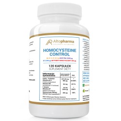 Homocysteine Control Modulator Forte B12 B6 B7 P-5-P B9 + L-leucyna + Probiotyk Alto Pharma - 120 kapsułek