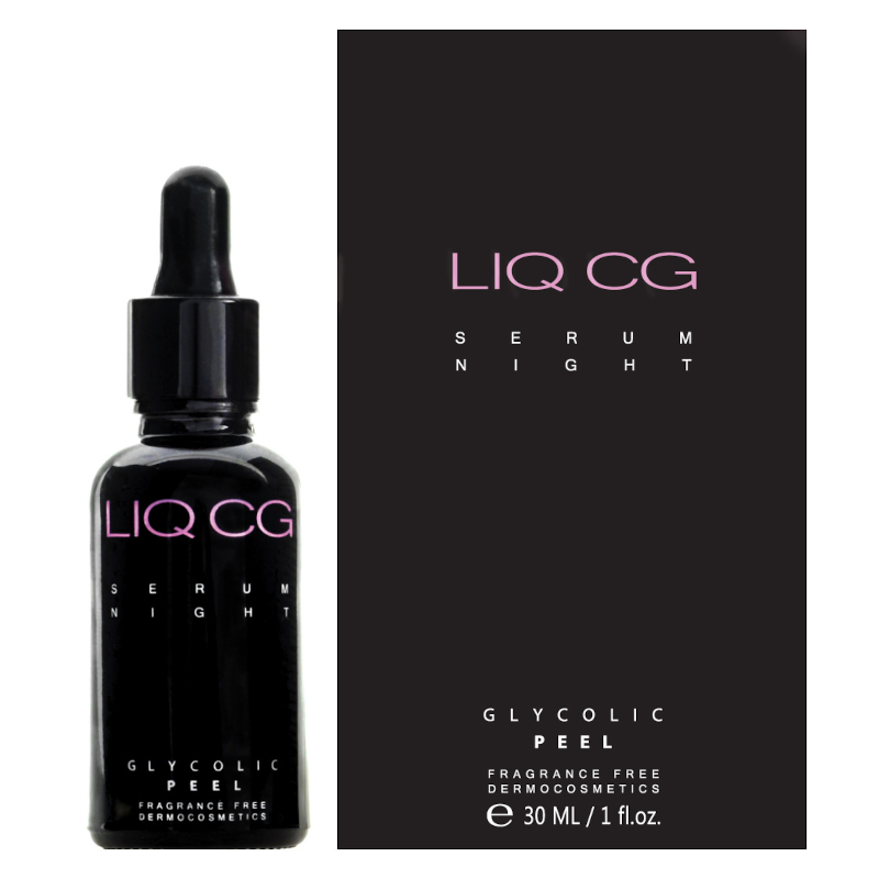 LIQ CG Serum Night 7% Glycolic PEEL Liqpharm - Serum wygładzające na noc - 30 ml