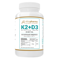 Witamina K2 + D3 MK-7 Alto Pharma - Wsparcie dla organizmu - 60 kapsułek miękkich