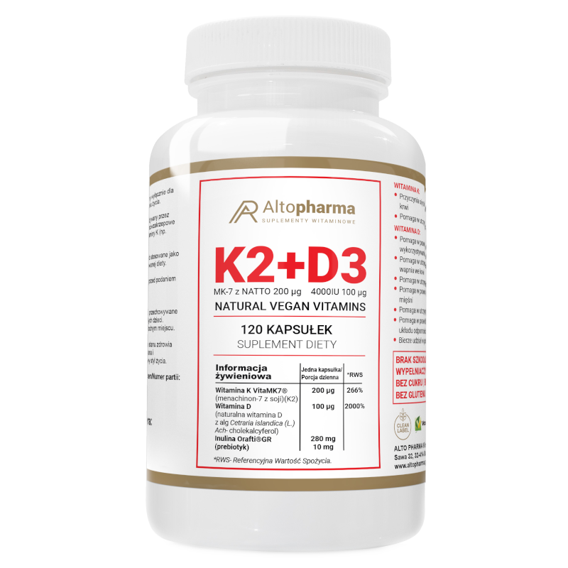 Witamina K2 Vita MK7 D3 4000IU Alto Pharma - Panda