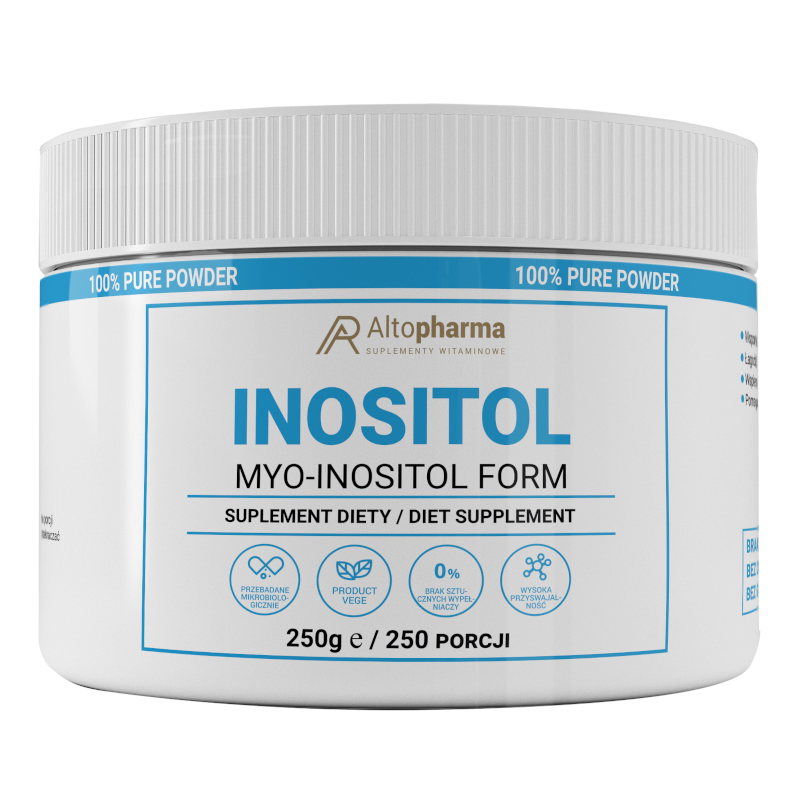 Inositol 100% Alto Pharma - Moc witaminy B8 1000mg - 250g w proszku