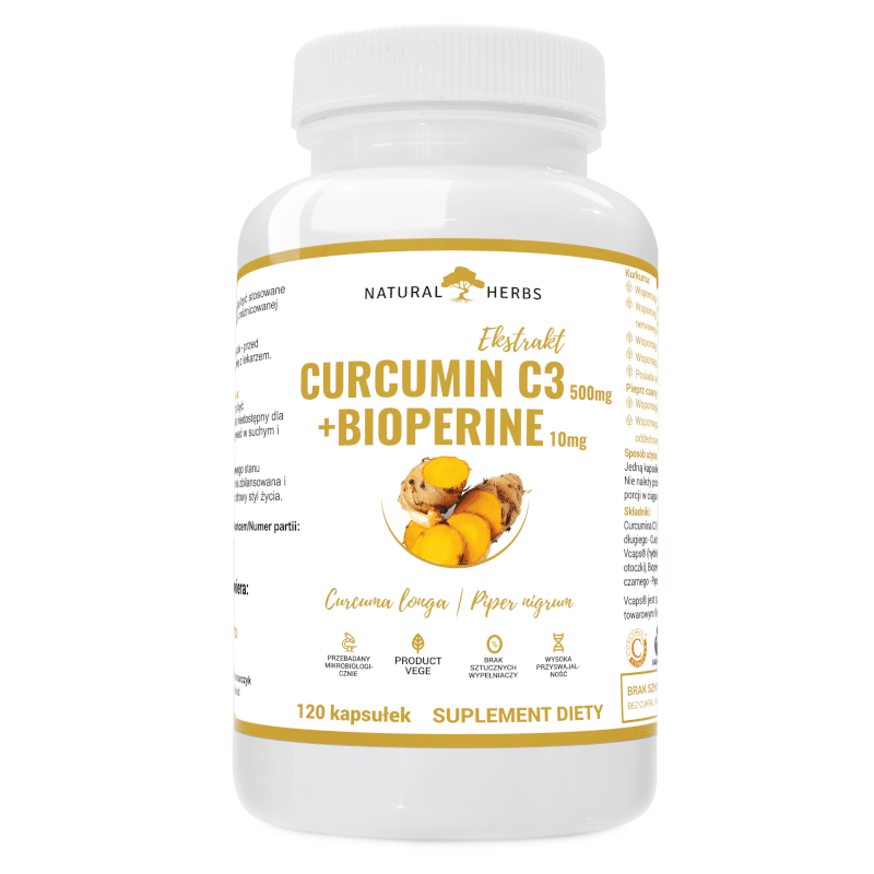 Curcumin C3 Bioperine Alto Pharma - Wspomaga zdrowie stawów oraz funkcjonowanie układu nerwowego
