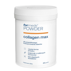 Powder collagen max Formeds - Wzbogacony o witaminy z grupy C, D i K oraz kwas hialuronowy - 156 g