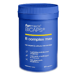 B complex max Formeds bicaps - Kompozycja wysokich dawek 11 witamin z grupy B - 60kapsułek