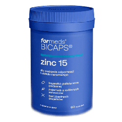 Zinc 15 Formeds Bicaps - Kompleks wysoko przyswajalnych form cynku oraz miedzi - 60 kapsułek