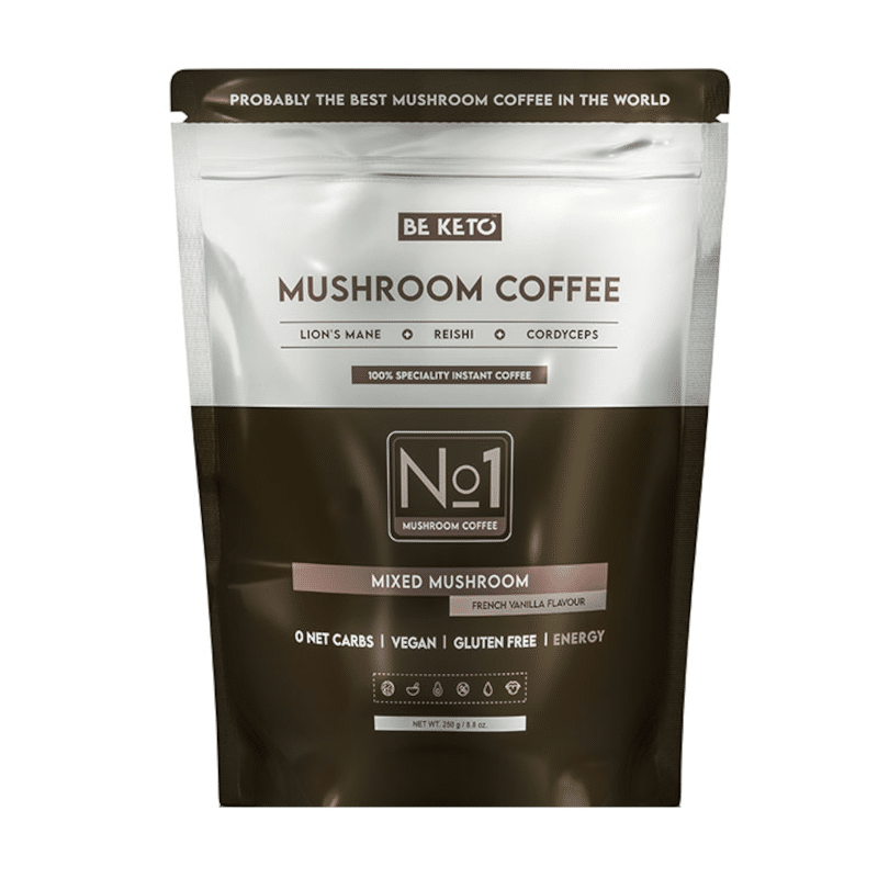Kawa Rozpuszczalna Beketo – Mushroom (Lion’s Mane &amp; Cordyceps &amp; Reishi) – Francuska Wanilia 250g