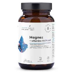 Magnez + Witamina B6 Aura Herbals - Wsparcie dla  prawidłowego funkcjonowania układu nerwowego - 60 kapsułek