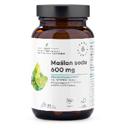 Maślan sodu mikrokapsułkowany 600 mg Aura Herbals - Wsparcie dla układu pokarmowego - 90 kapsułek