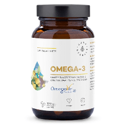 Omega 3 Aura Herbals 1200 mg - Wspiera zdrowie serca, mózgu i oczu - 120 kapsułek softgel