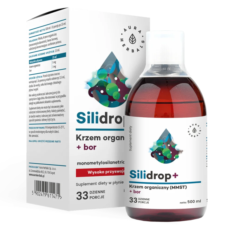 Silidrop krzem organiczny MMST + bor Aura Herbals - Panda