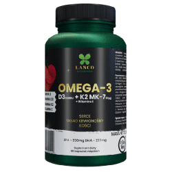 OMEGA - 3 + D3 + K2 MK7 Lanco - Wsparcie organizmu w okresie jesienno-zimowym - 60 kapsułek